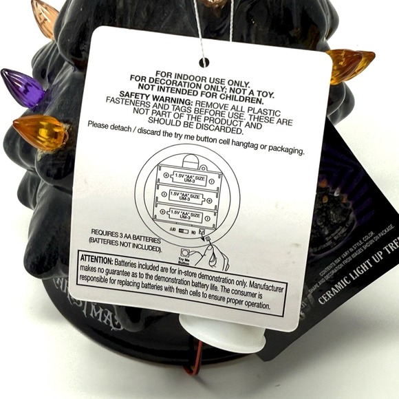 Tim Burton's The Nightmare Before Christmas Ceramic Halloween Light-Up Tree - Picture 10 of 10